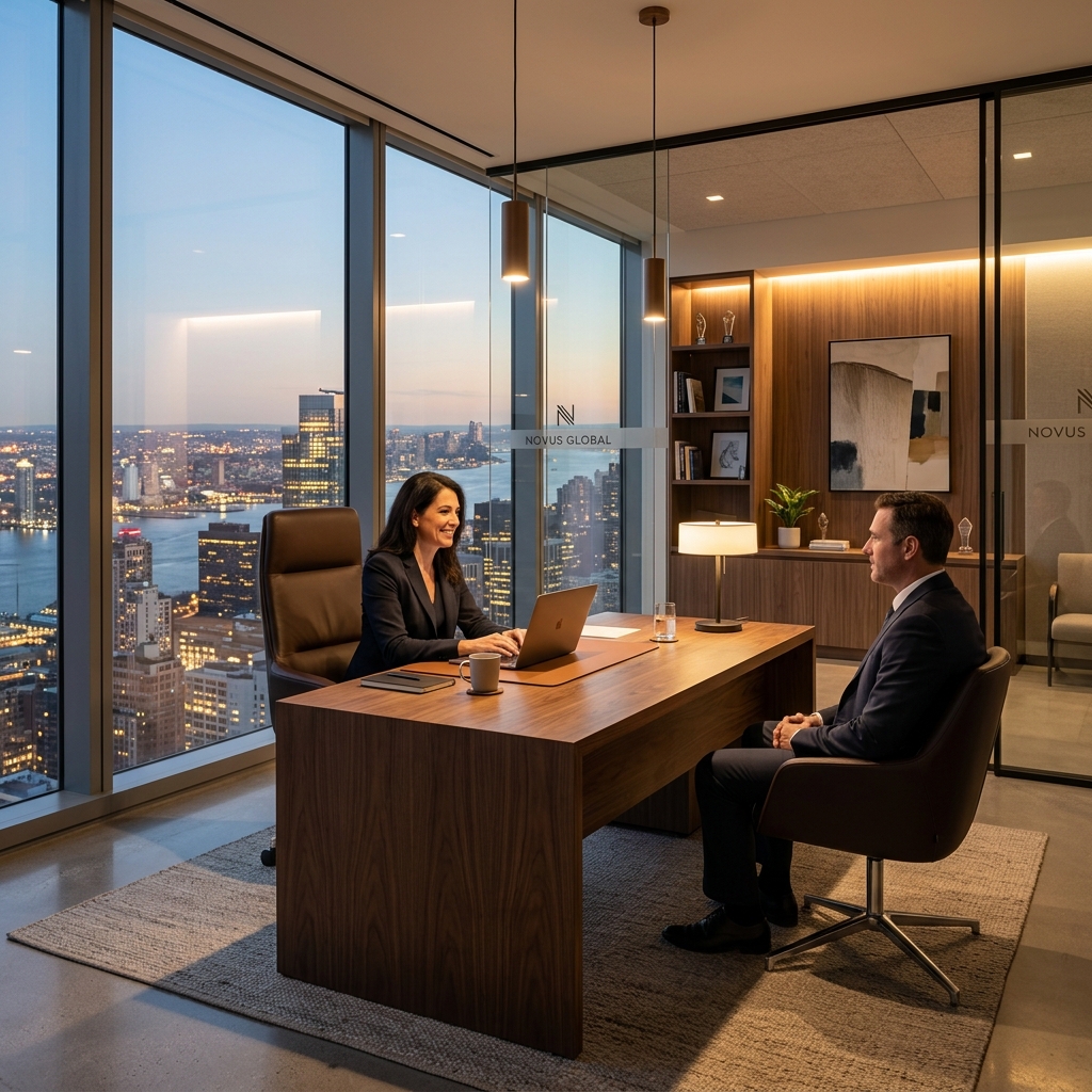 Corporate office cabin representing building excellence